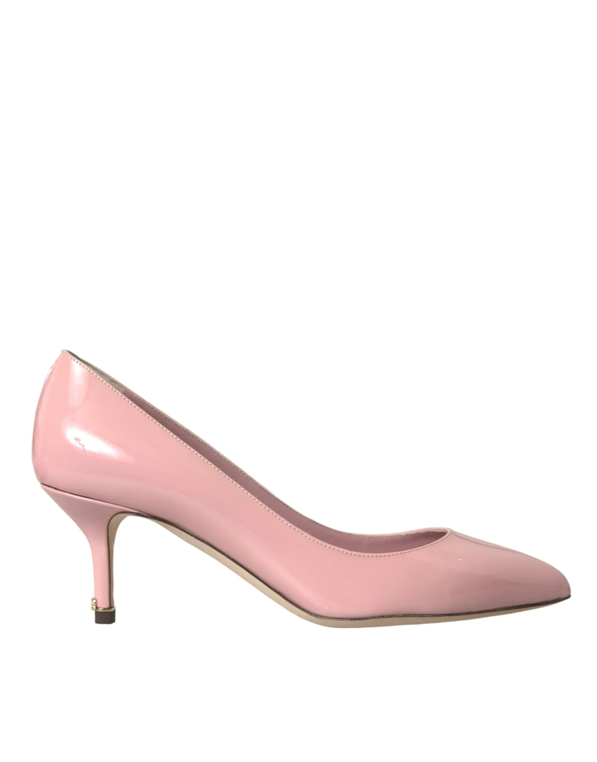 Dolce & Gabbana Women's Light Pink Patent Leather Heels Pumps Shoes