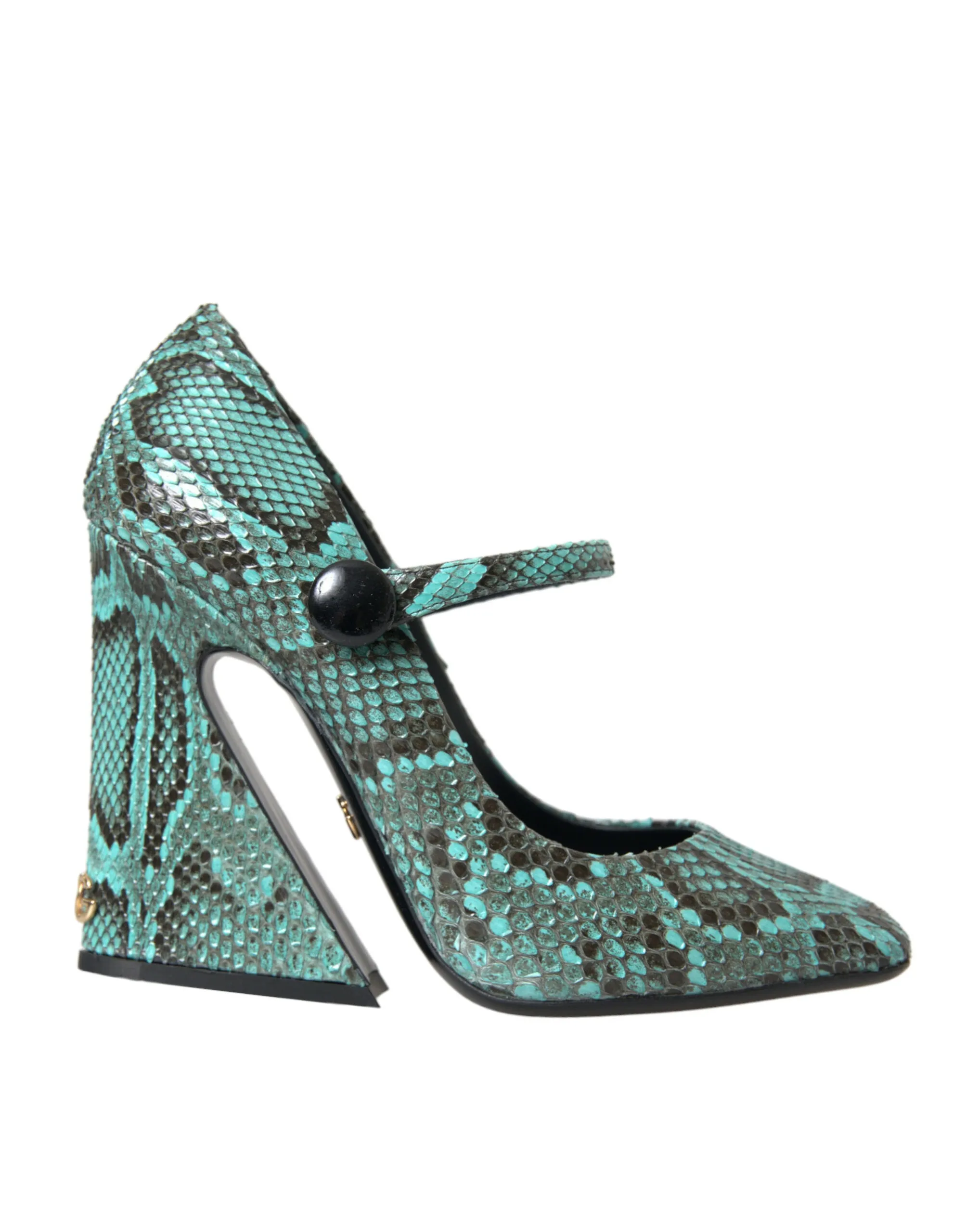 Dolce & Gabbana Women's Aqua Python Leather Mary Jane Pumps Shoes