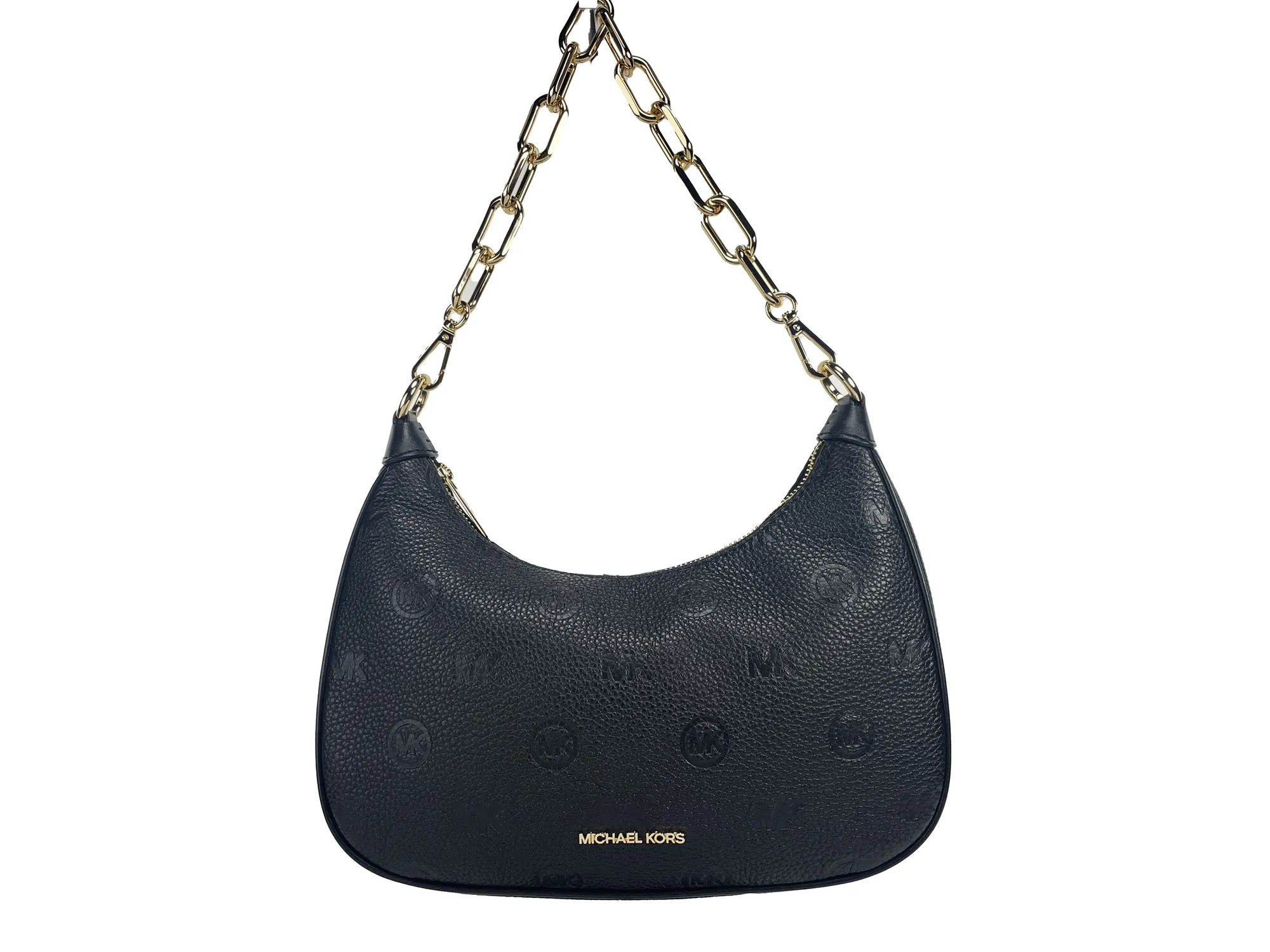Michael Kors Women's Cora Large Black Pouchette Chain Shoulder Crossbody Bag