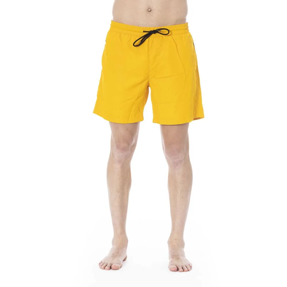 Iceberg Yellow Polyester Men Swim Trunk