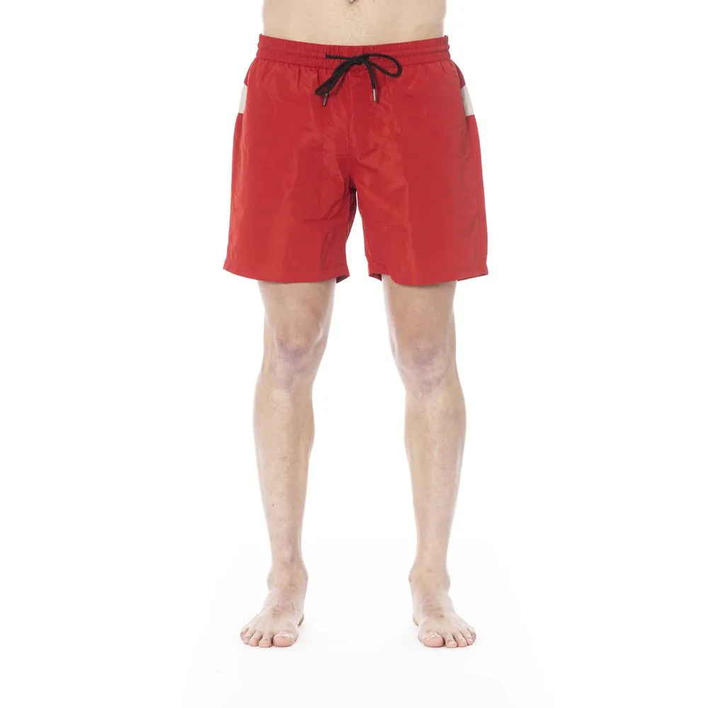 Iceberg Red Polyester Men Swim Trunk