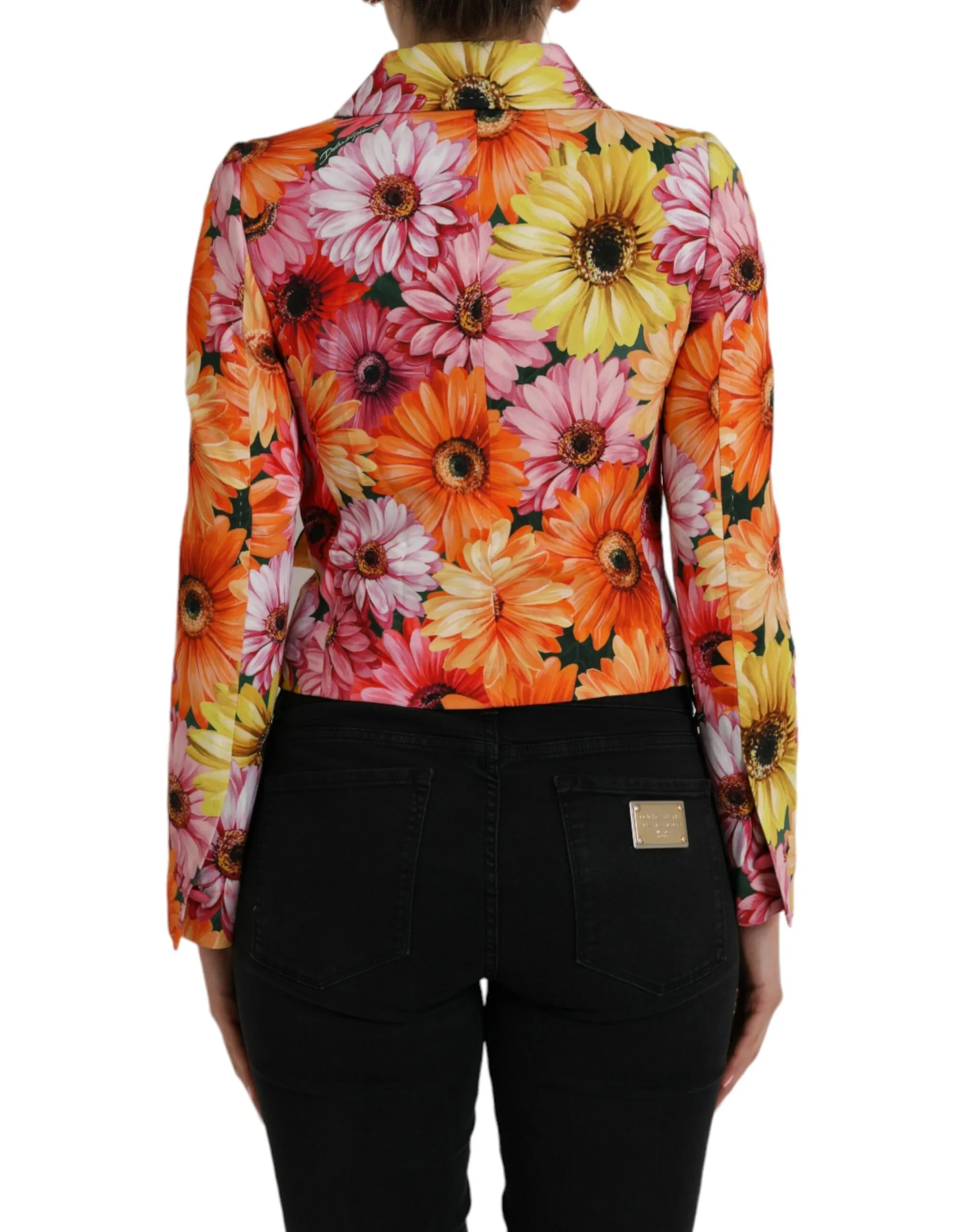 Dolce & Gabbana Women's Multicolor Floral Brocade Blazer Coat Jacket