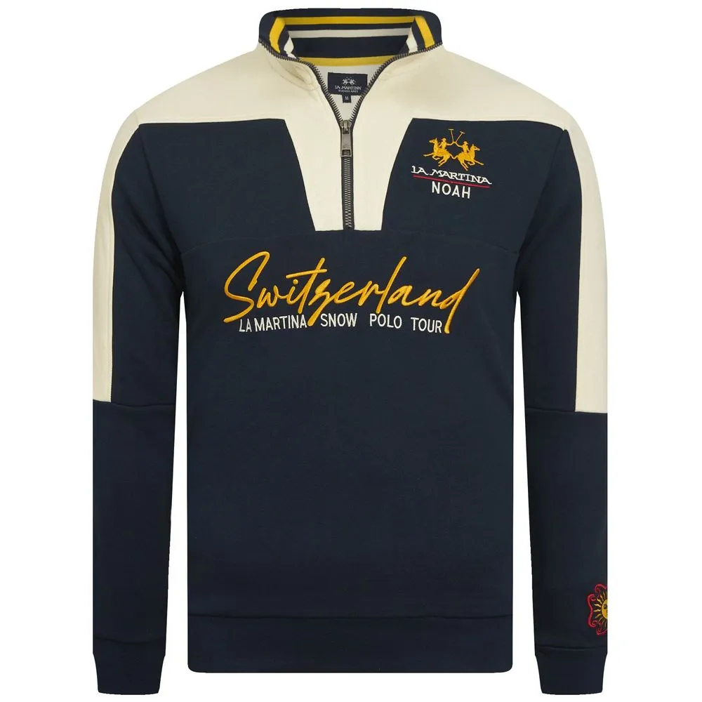 La Martina Men's Blue Cotton Sweater