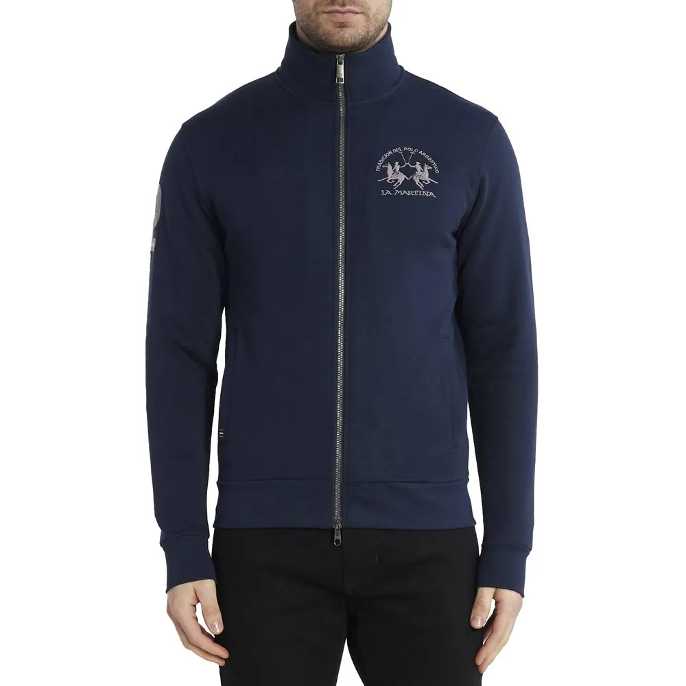 La Martina Men's Blue Cotton Sweater