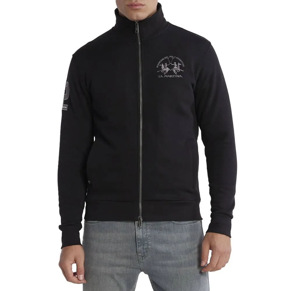 La Martina Men's Black Cotton Sweater