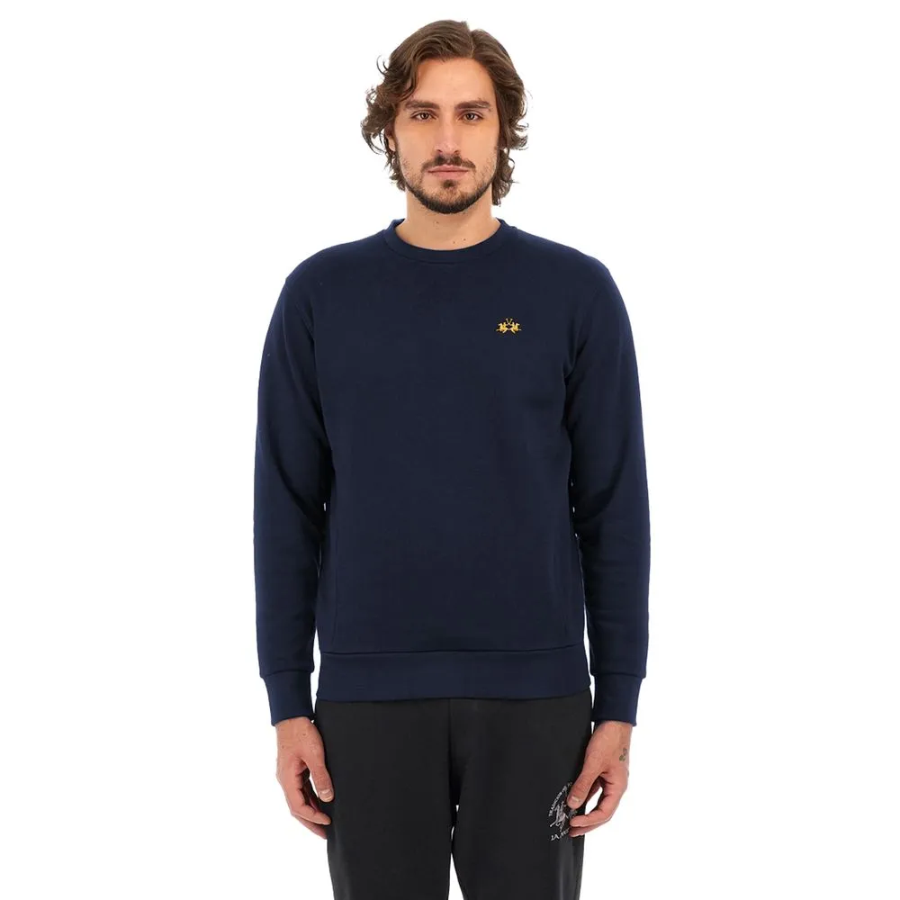 La Martina Men's Blue Cotton Sweater