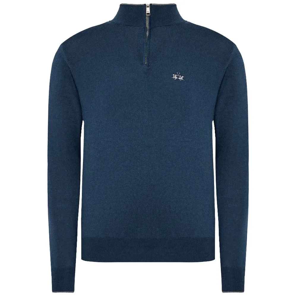 La Martina Men's Blue Acrylic Sweater