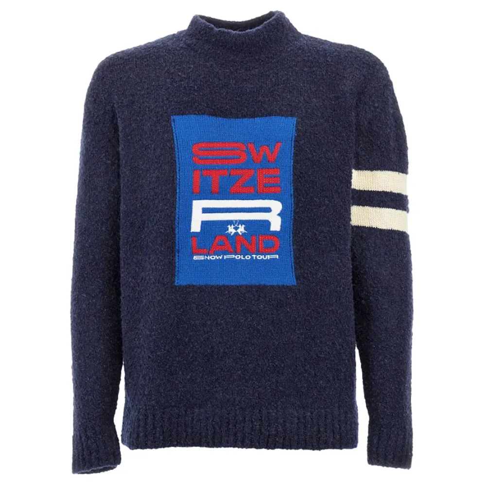 La Martina Men's Blue Polyamide Sweater