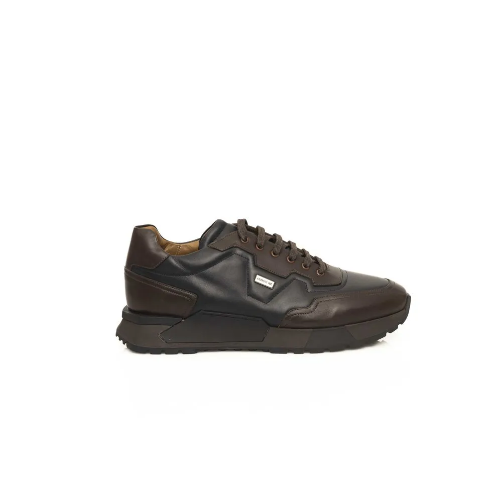 Cerruti 1881 Men's Blue Leather Men's Sneaker