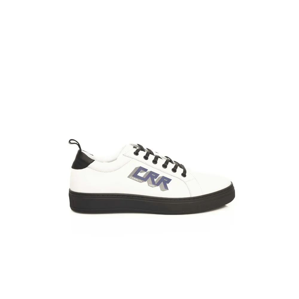 Cerruti 1881 Men's White Leather Men's Sneaker