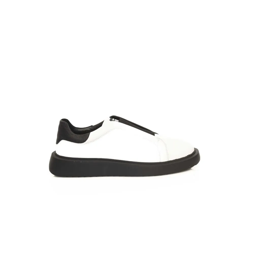 Cerruti 1881 Men's White Leather Men's Sneaker