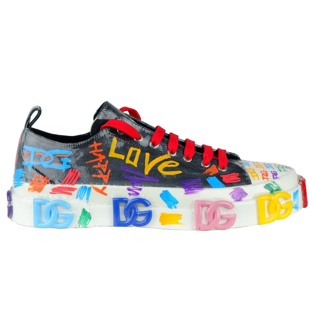 Dolce & Gabbana Men's Black Tela Sneaker