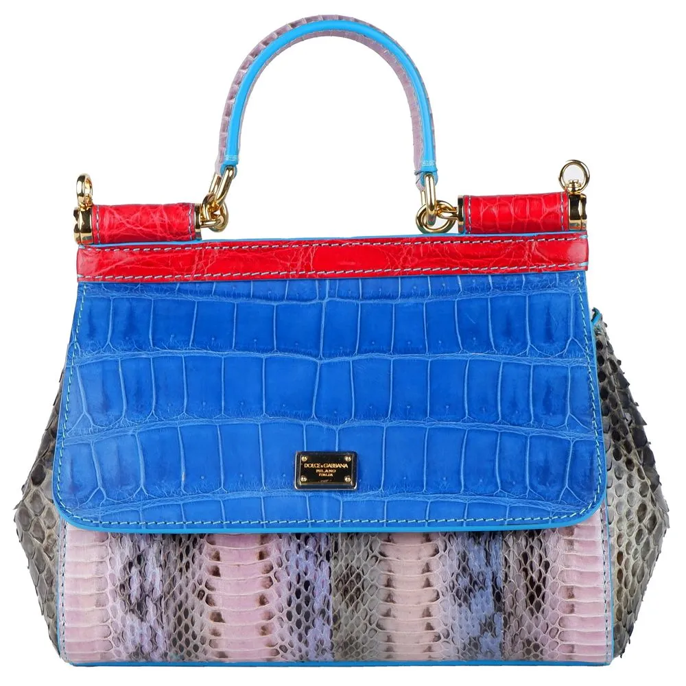 Dolce & Gabbana Women's Multicolor Leather Di Crocodile Handbag