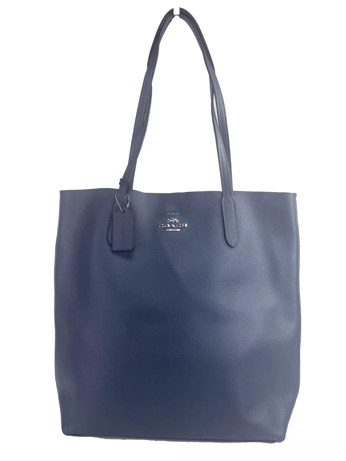 COACH Women's Leather Denim Thea Tote Shoulder Purse Bag