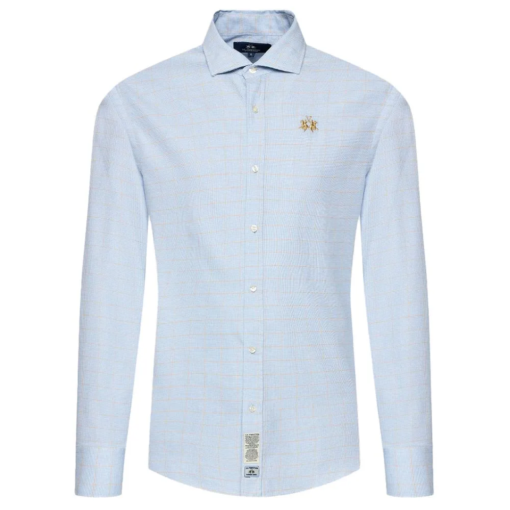 La Martina Men's Light Blue Cotton Shirt