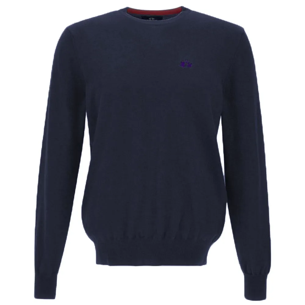 La Martina Men's Blue Cotton Sweater