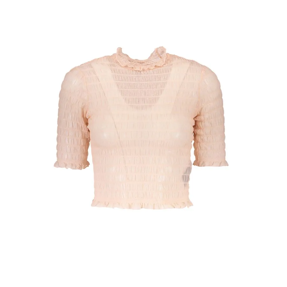 Guess Jeans Women's Pink Nylon Tops & T-Shirt