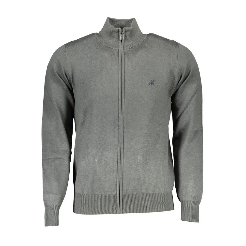 U.S. Grand Polo Men's Green Nylon Sweater