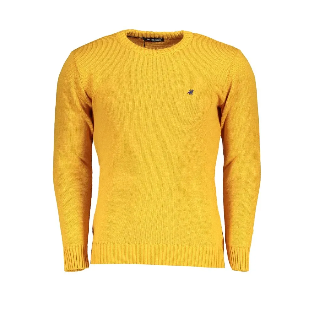 U.S. Grand Polo Men's Yellow Fabric Sweater