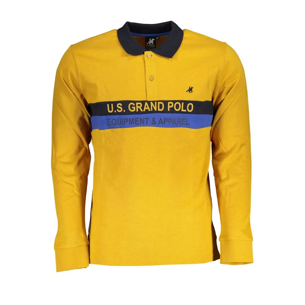 U.S. Grand Polo Men's Yellow Cotton Polo Shirt