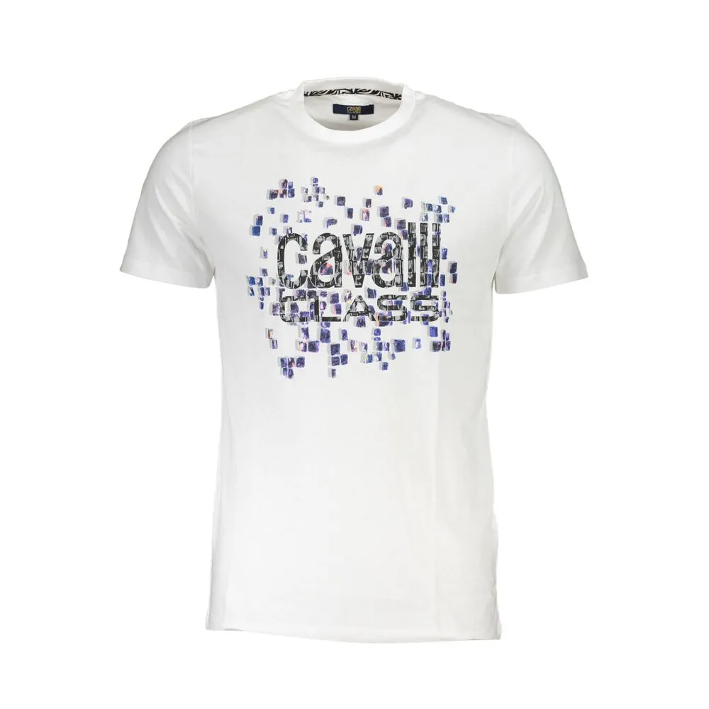 Cavalli Class Men's White Cotton T-Shirt