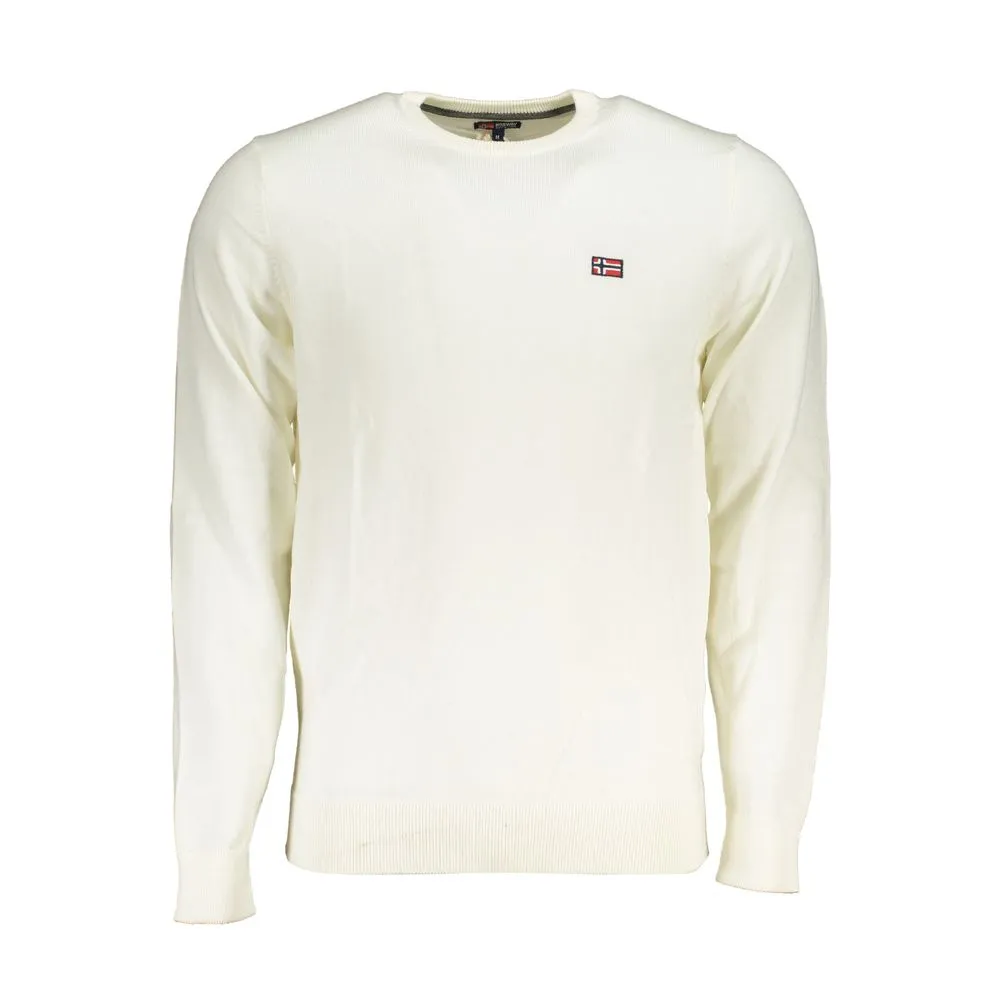 Norway 1963 Men's White Fabric Sweater