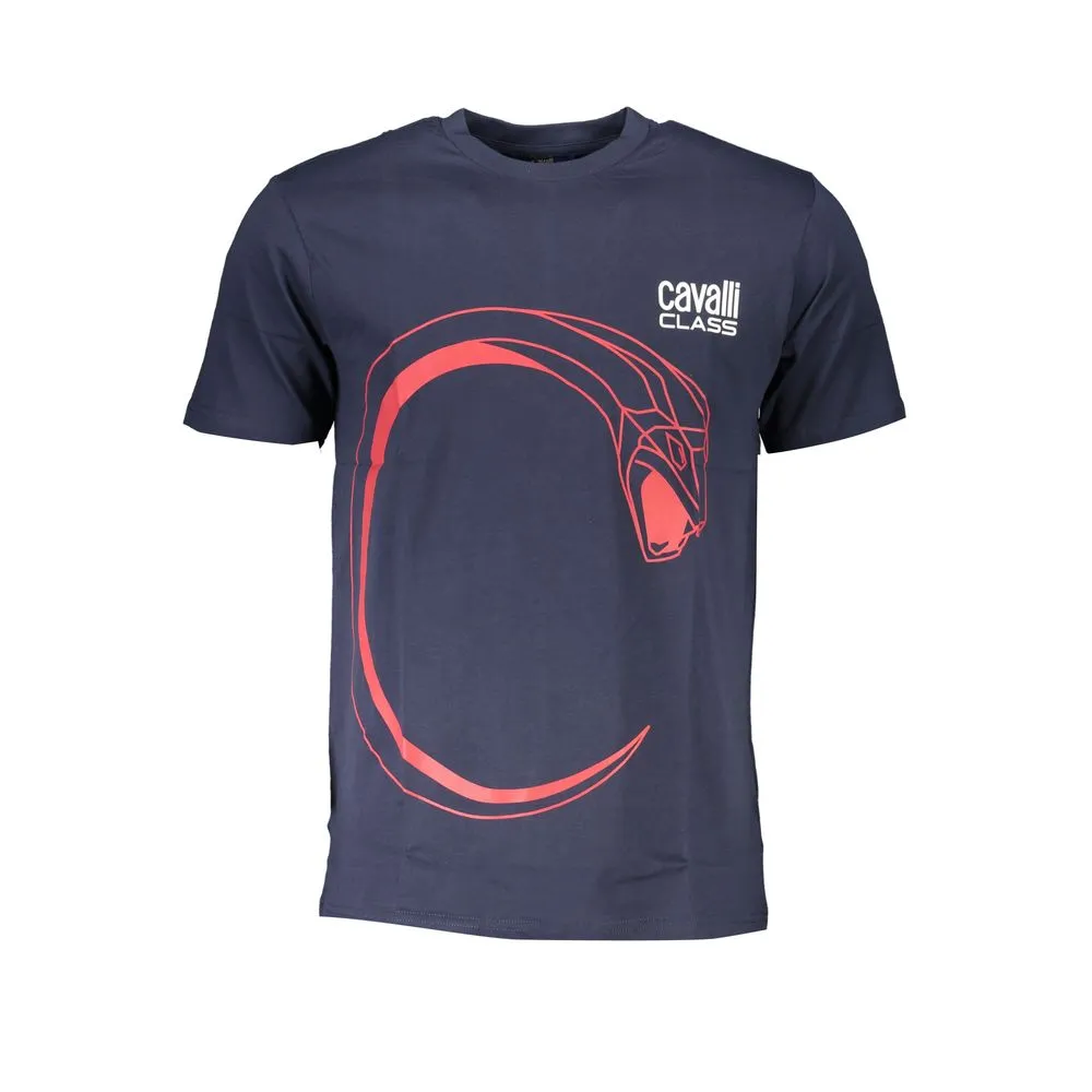 Cavalli Class Men's Blue Cotton T-Shirt