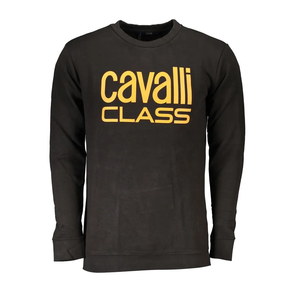 Cavalli Class Men's Black Cotton Sweater