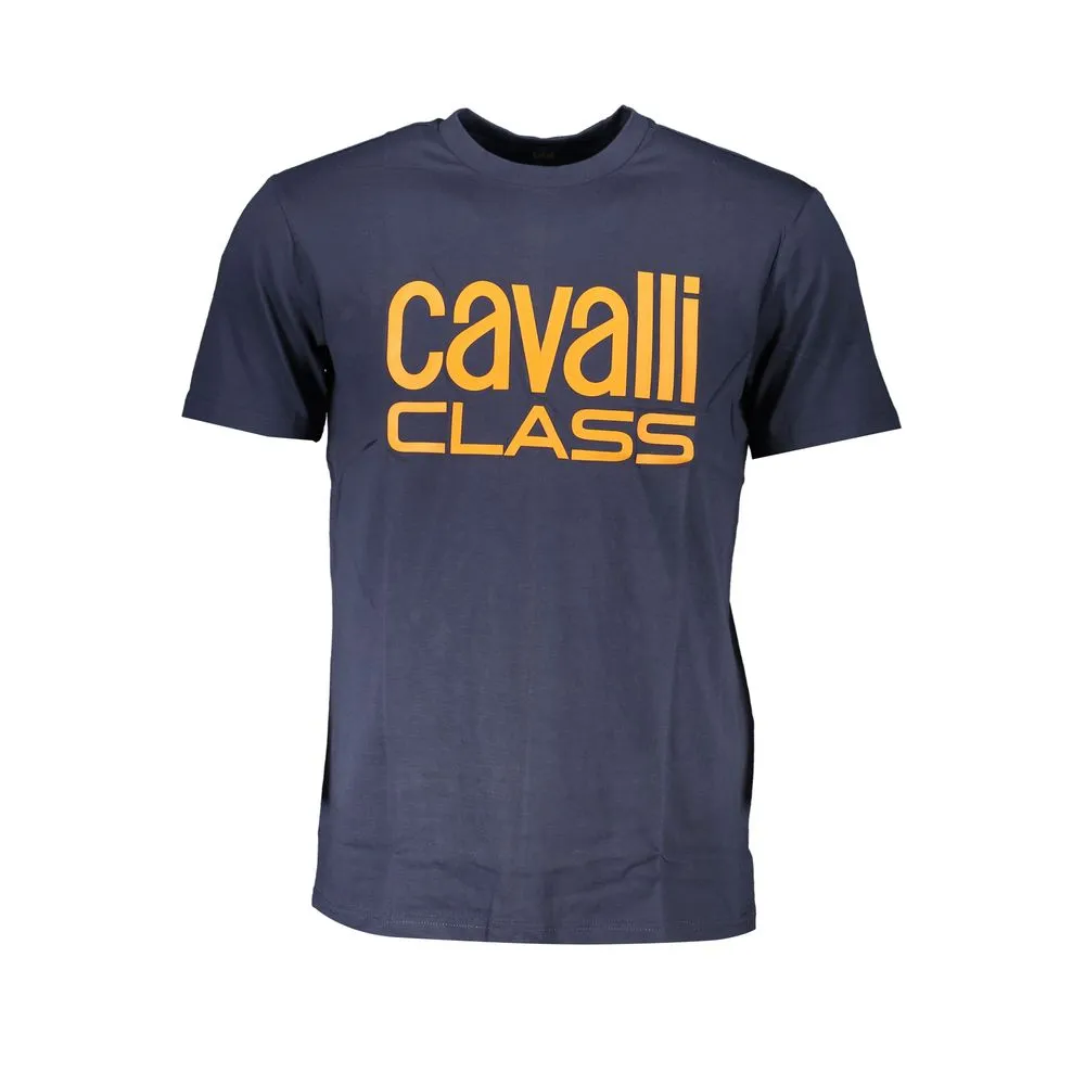 Cavalli Class Men's Blue Cotton T-Shirt