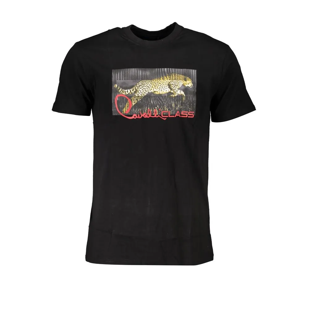 Cavalli Class Men's Black Cotton T-Shirt