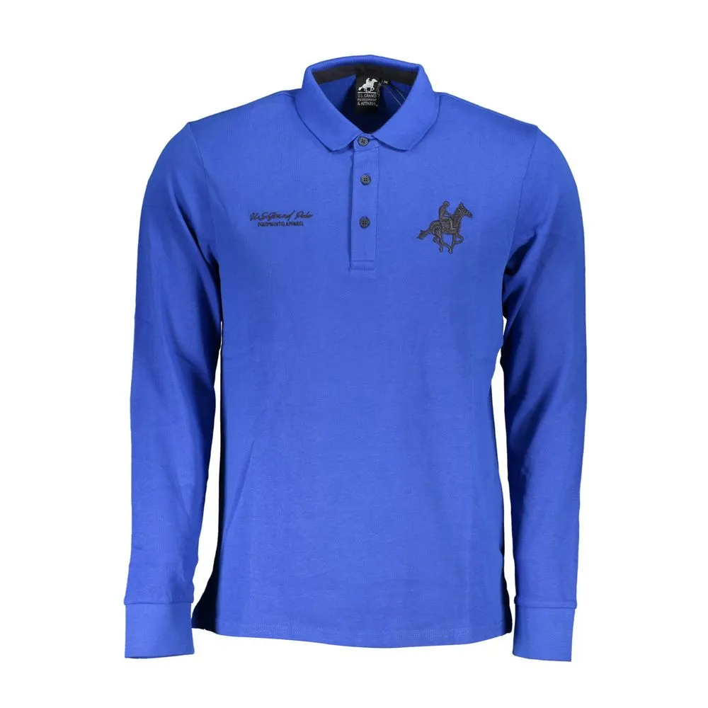 U.S. Grand Polo Men's Blue Cotton Polo Shirt