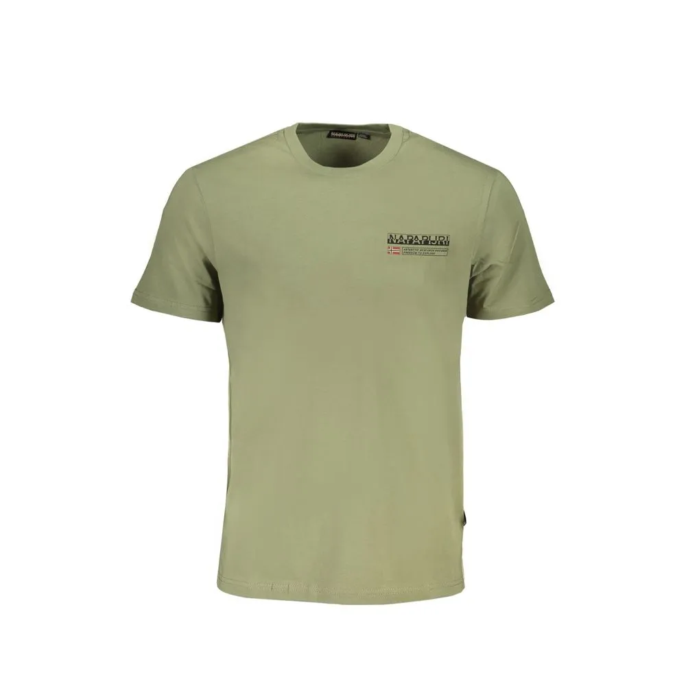 Napapijri Men's Green Cotton T-Shirt
