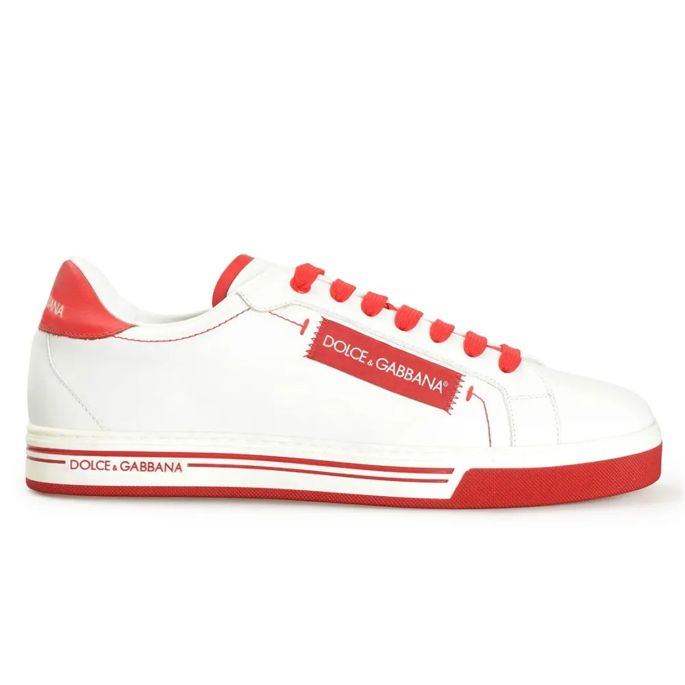 Dolce & Gabbana Men's White Leather Di Calfskin Sneaker