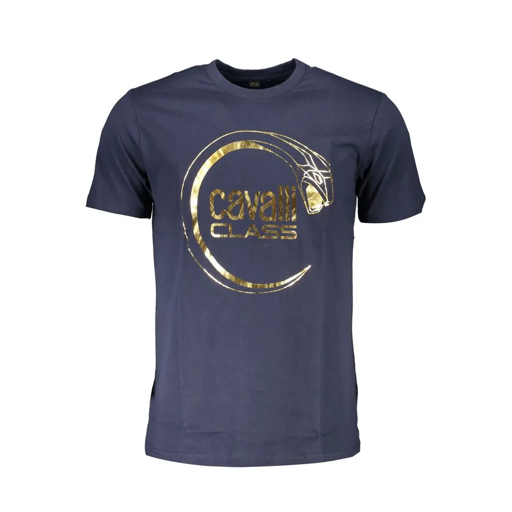 Cavalli Class Men's Blue Cotton T-Shirt