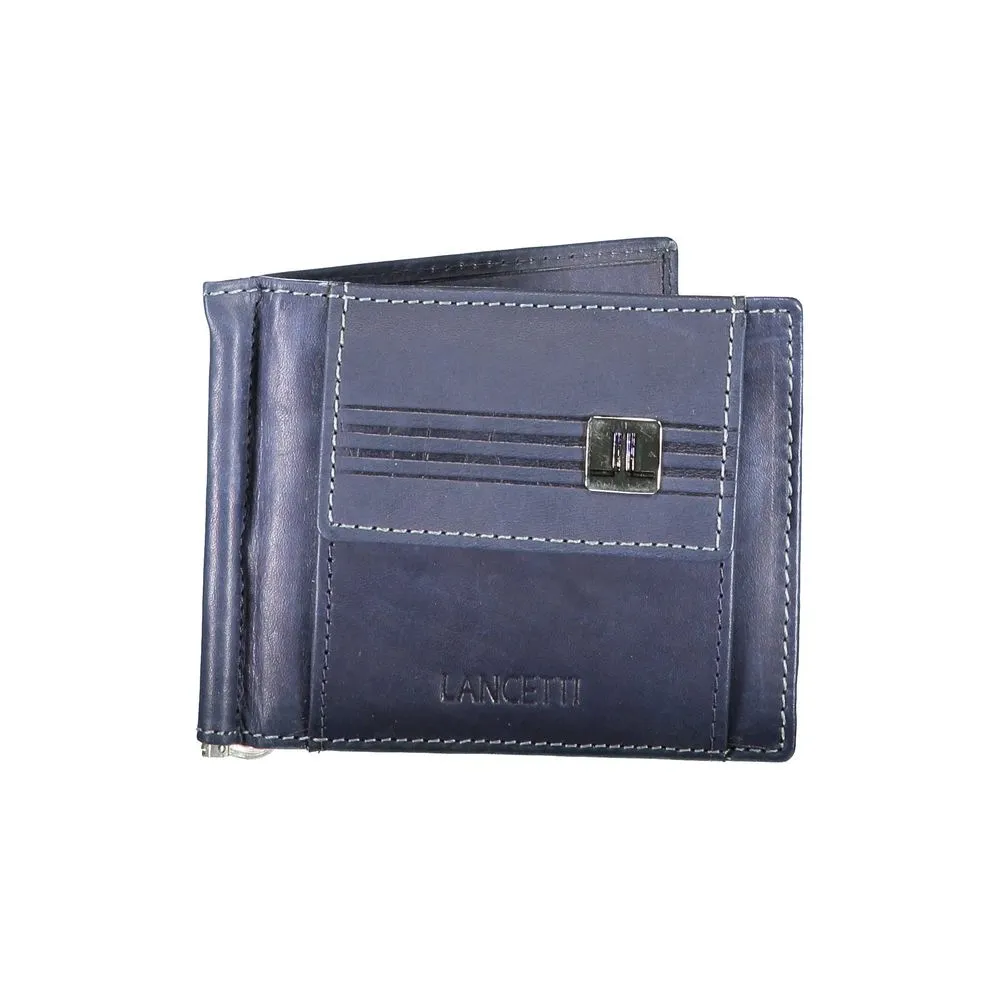 Lancetti Men's Blue Leather Wallet