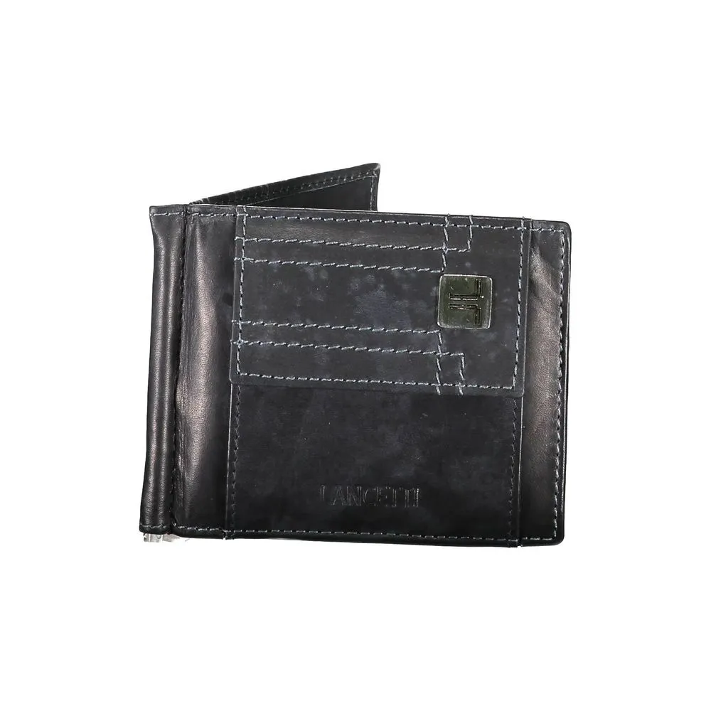 Lancetti Men's Black Leather Wallet