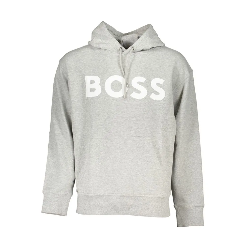 Hugo Boss Men's Gray Cotton Sweater