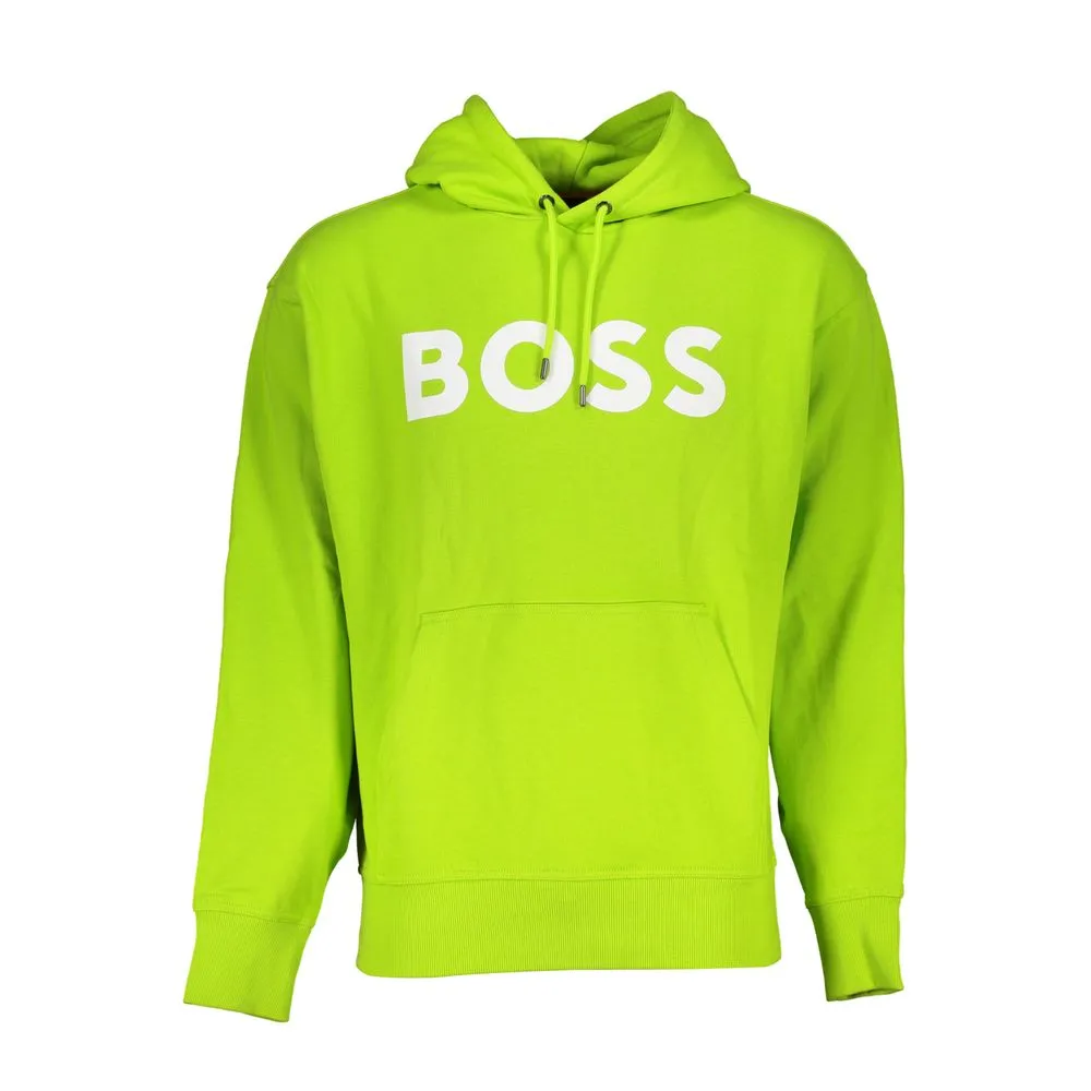 Hugo Boss Men's Green Cotton Sweater