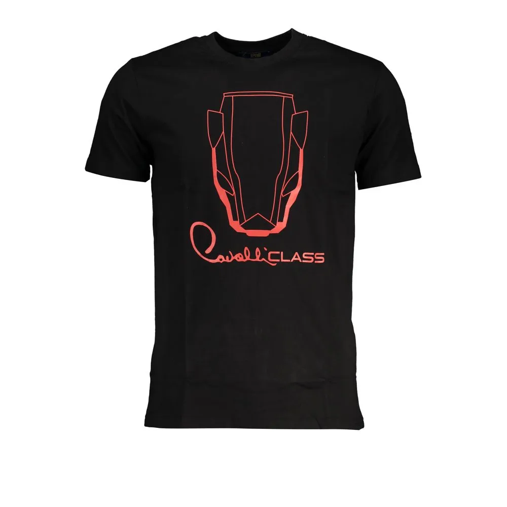 Cavalli Class Men's Black Cotton T-Shirt