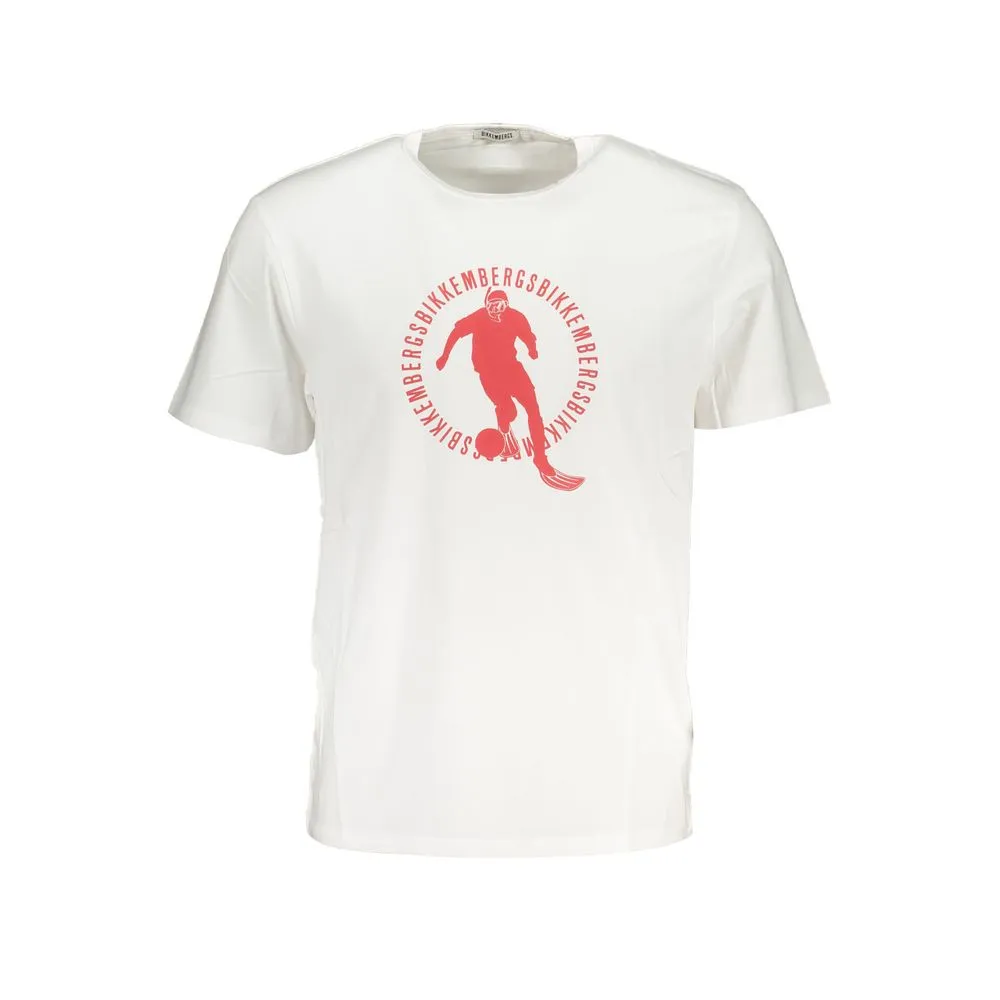 Bikkembergs Men's White Cotton T-Shirt