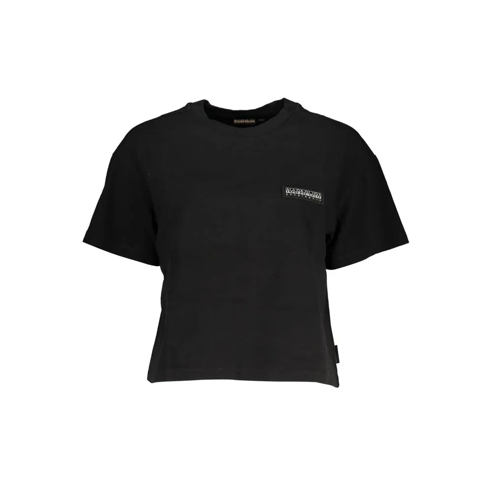 Napapijri Women's Black Cotton Tops & T-Shirt