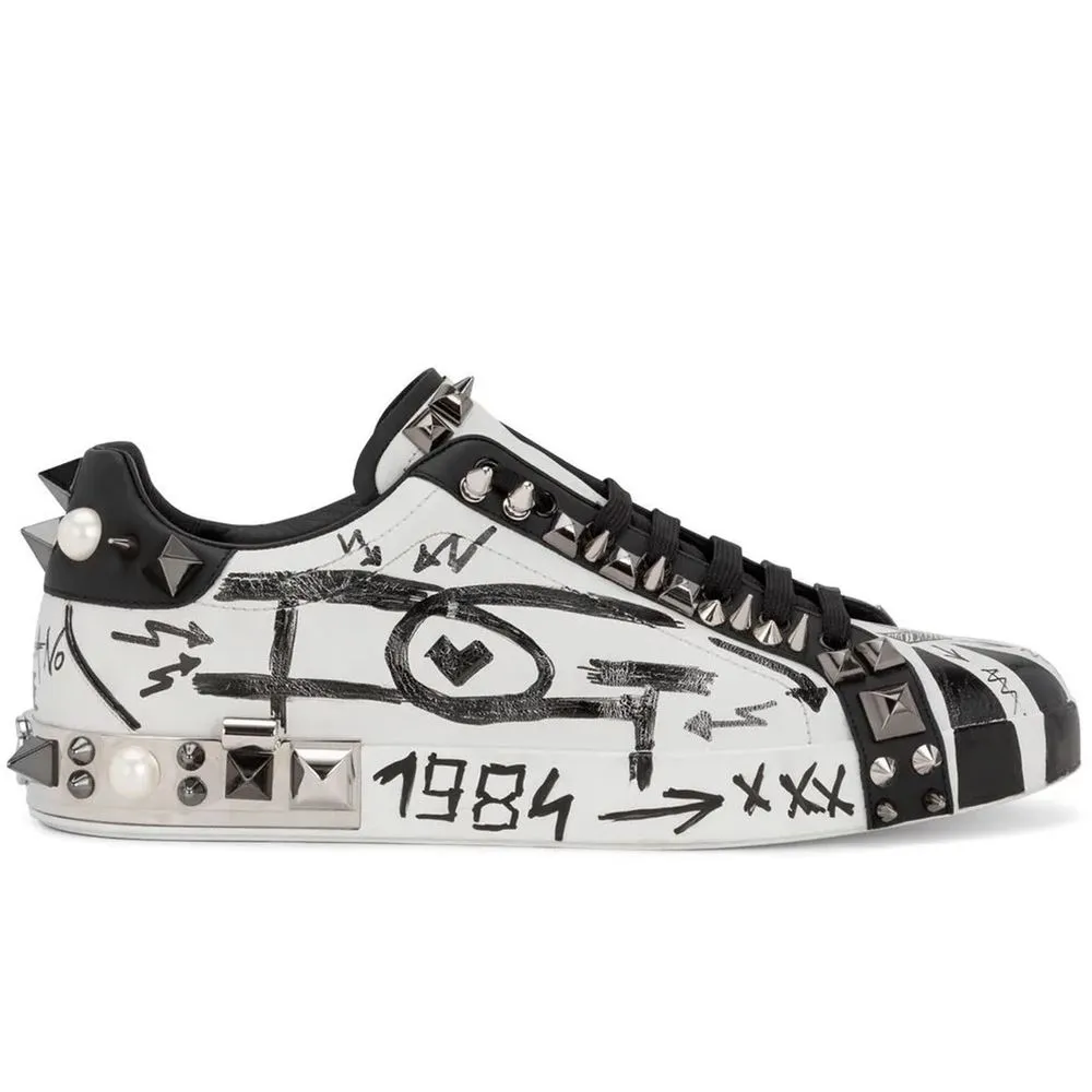 Dolce & Gabbana Men's White Leather Di Calfskin Sneaker