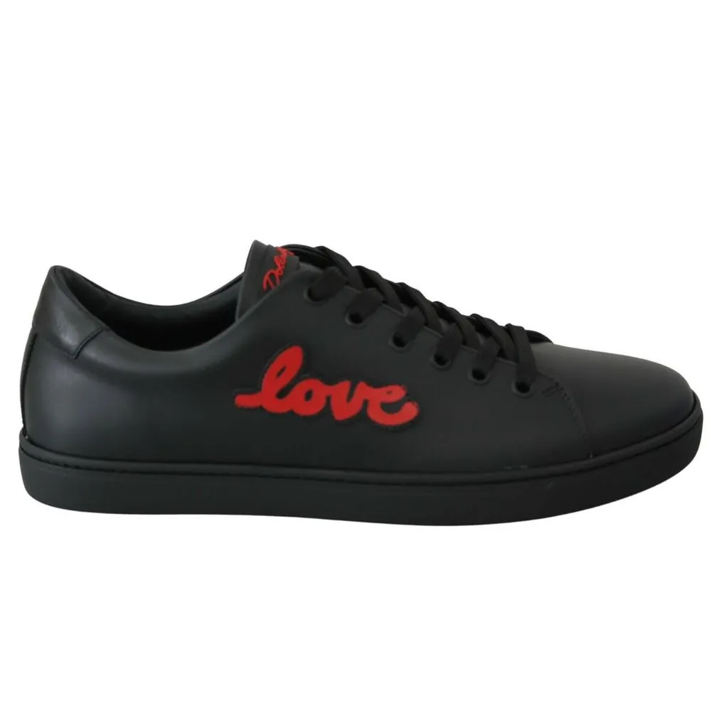 Dolce & Gabbana Women's Black Leather Di Calfskin Sneaker