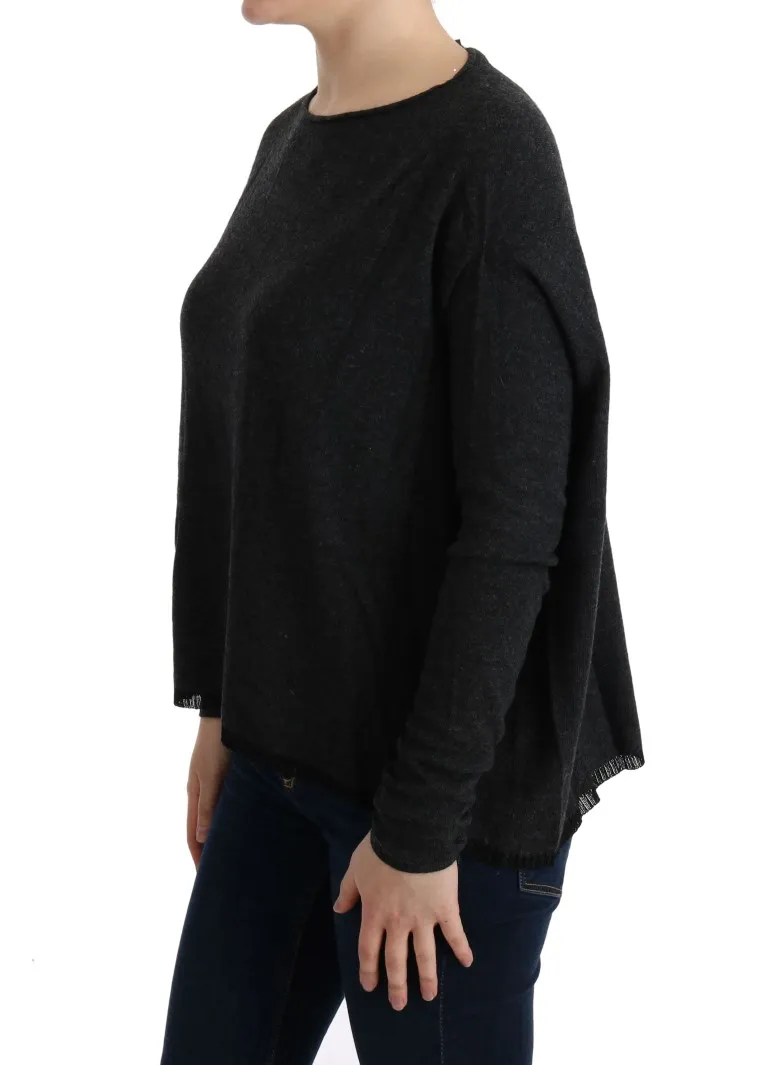 Costume National Women's Elegant Gray Crewneck Sweater