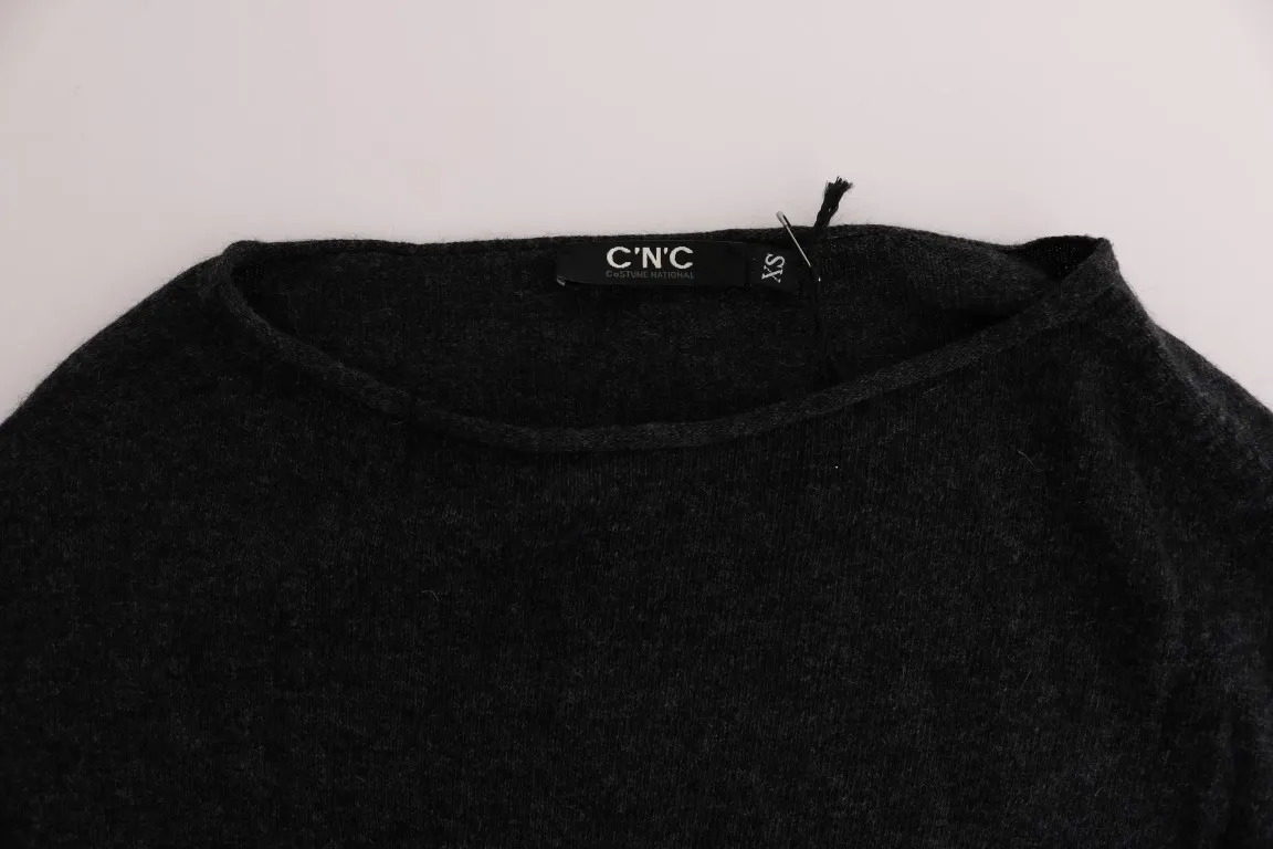 Costume National Women's Elegant Gray Crewneck Sweater