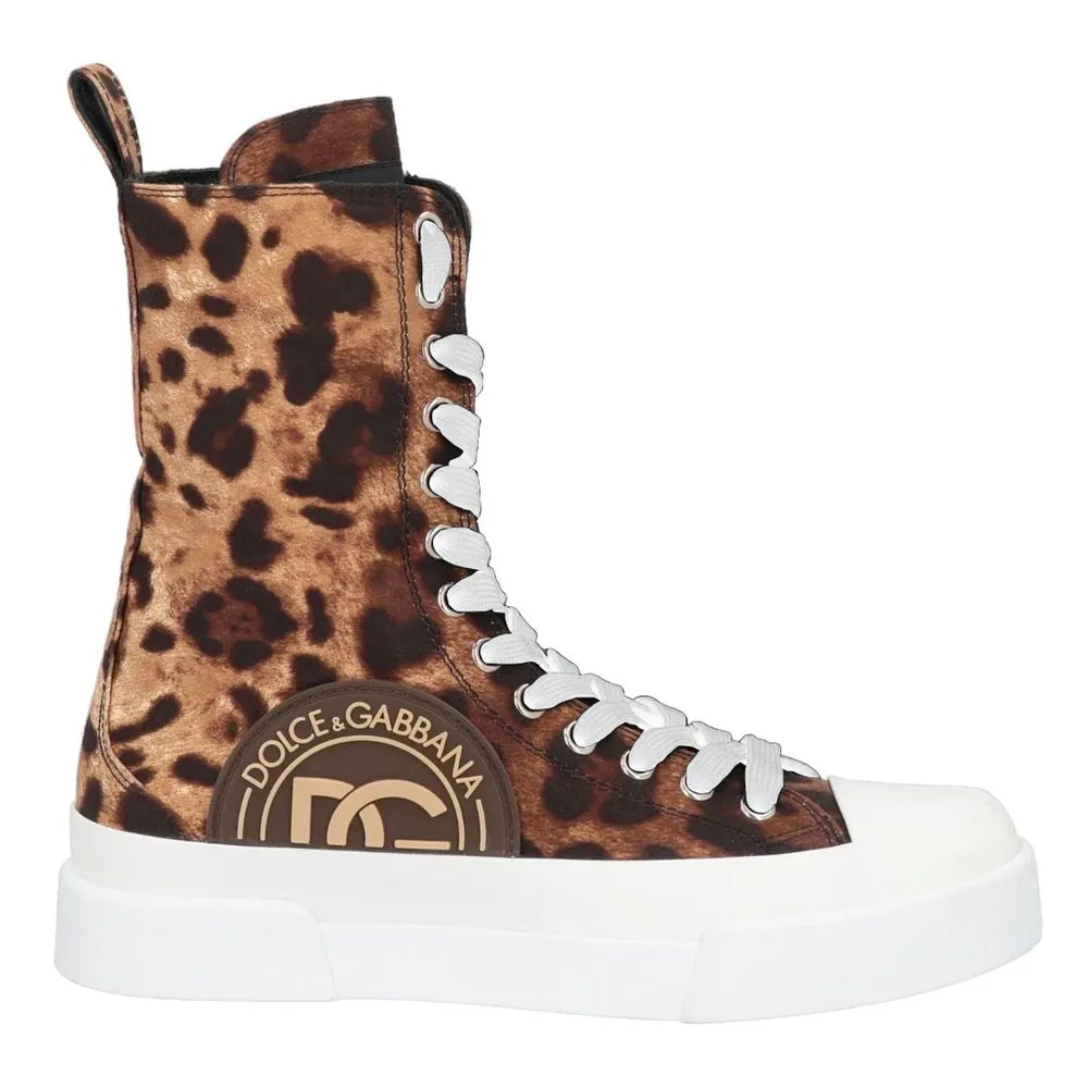 Dolce & Gabbana Men's Brown Cotton Sneaker