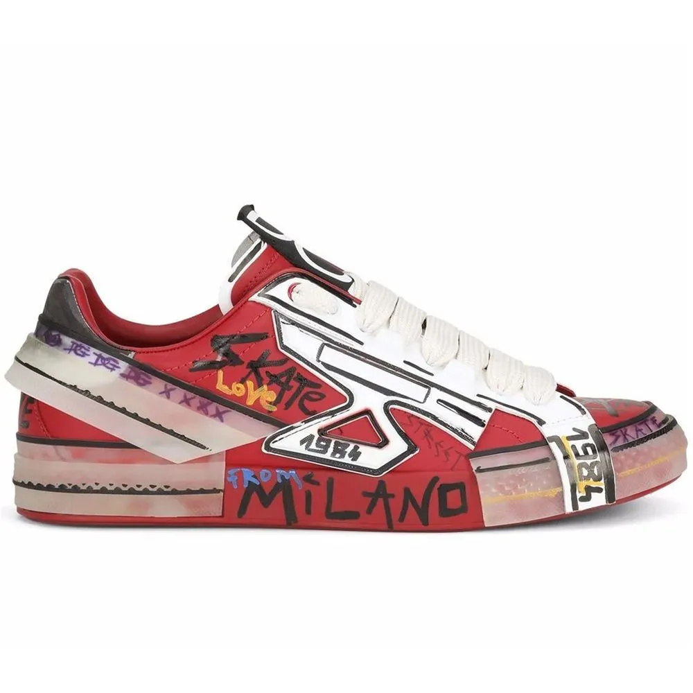 Dolce & Gabbana Men's Red Cotton Sneaker