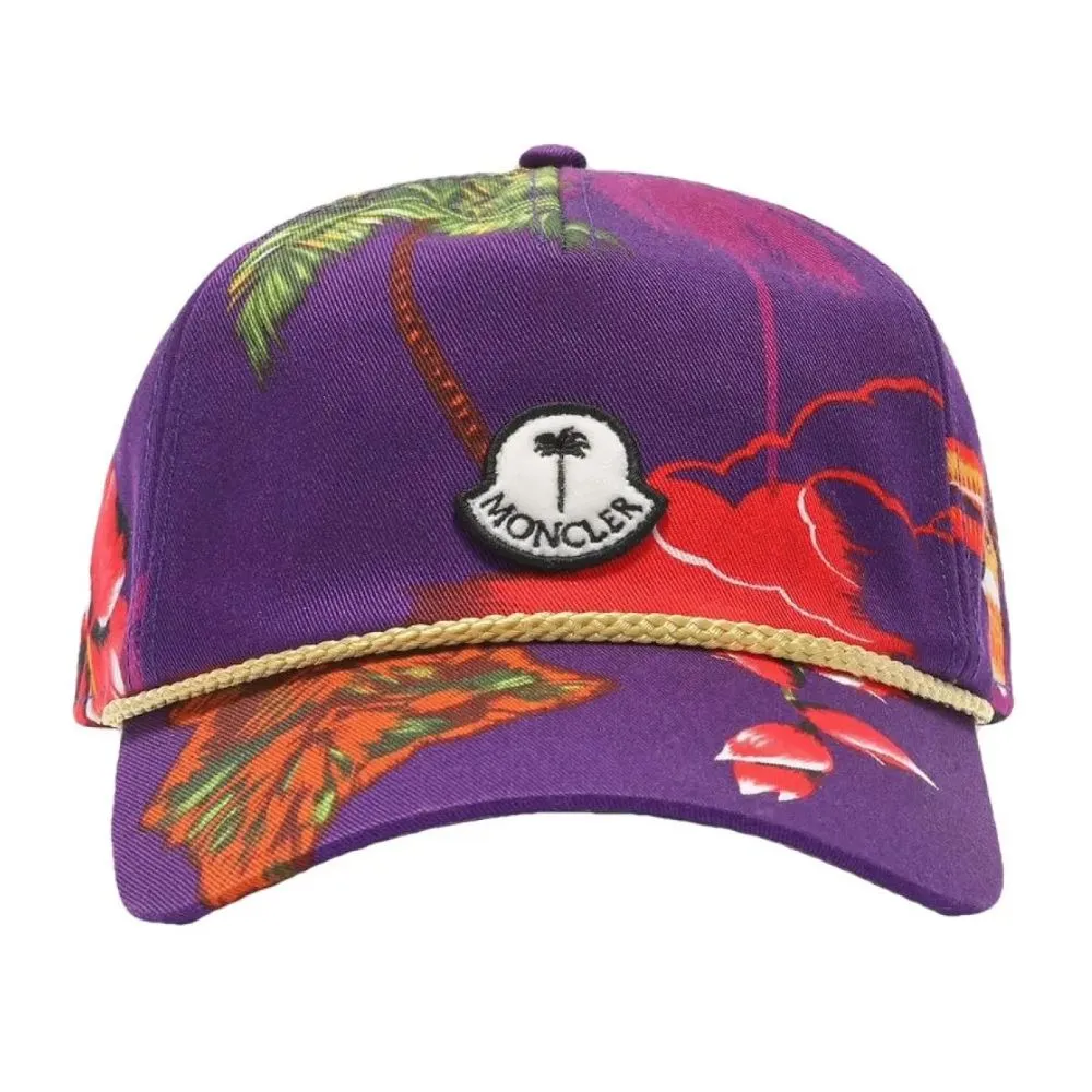 Moncler x Palm Angels Men's Purple Cotton Hats & Cap