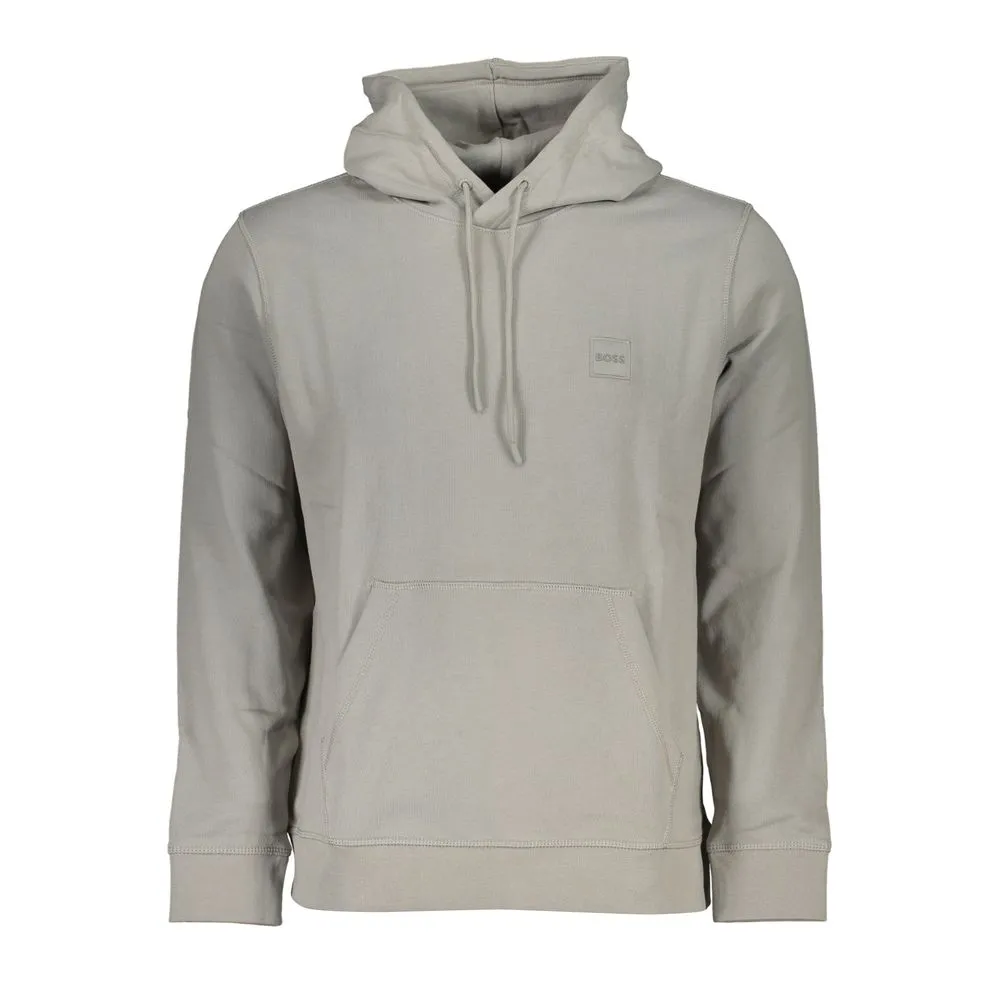 Hugo Boss Men's Gray Cotton Sweater