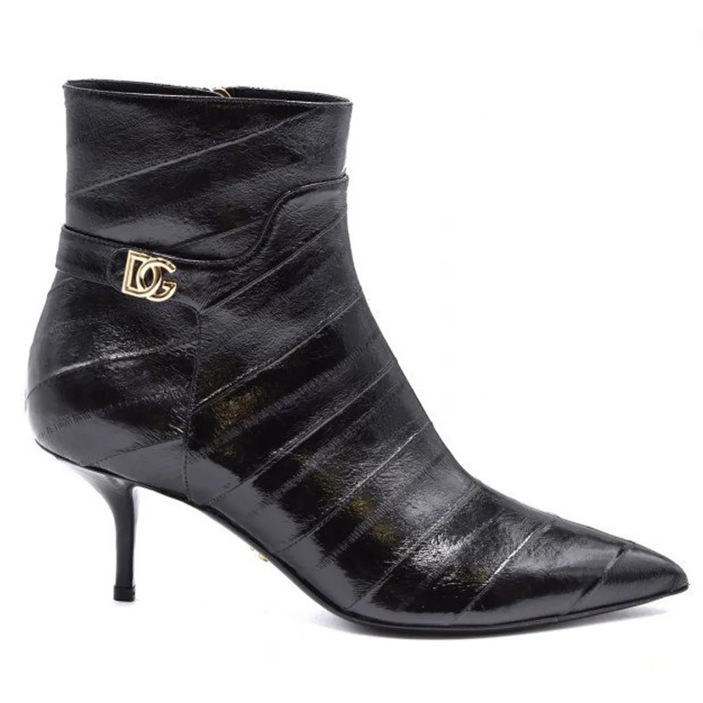 Dolce & Gabbana Women's Black Leather Di Anguilla Boot